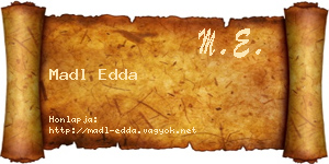 Madl Edda névjegykártya